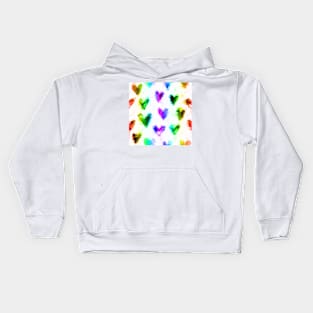 Love hearts multicolored Kids Hoodie